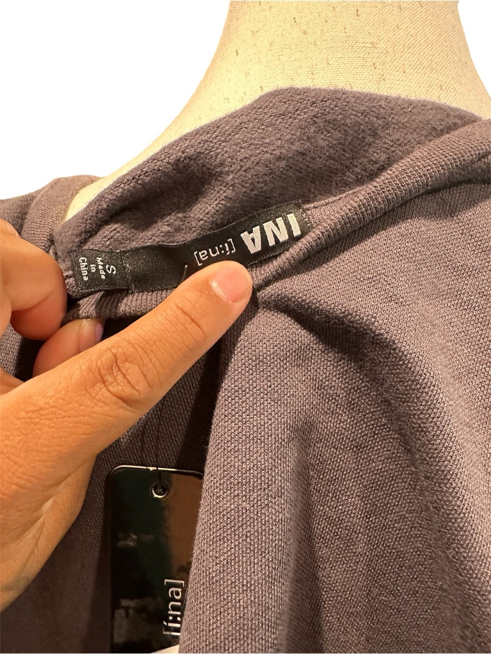 Ina Slate Blue Ruffle Tie-Sleeve Sweatshirt - Picture 4 of 4